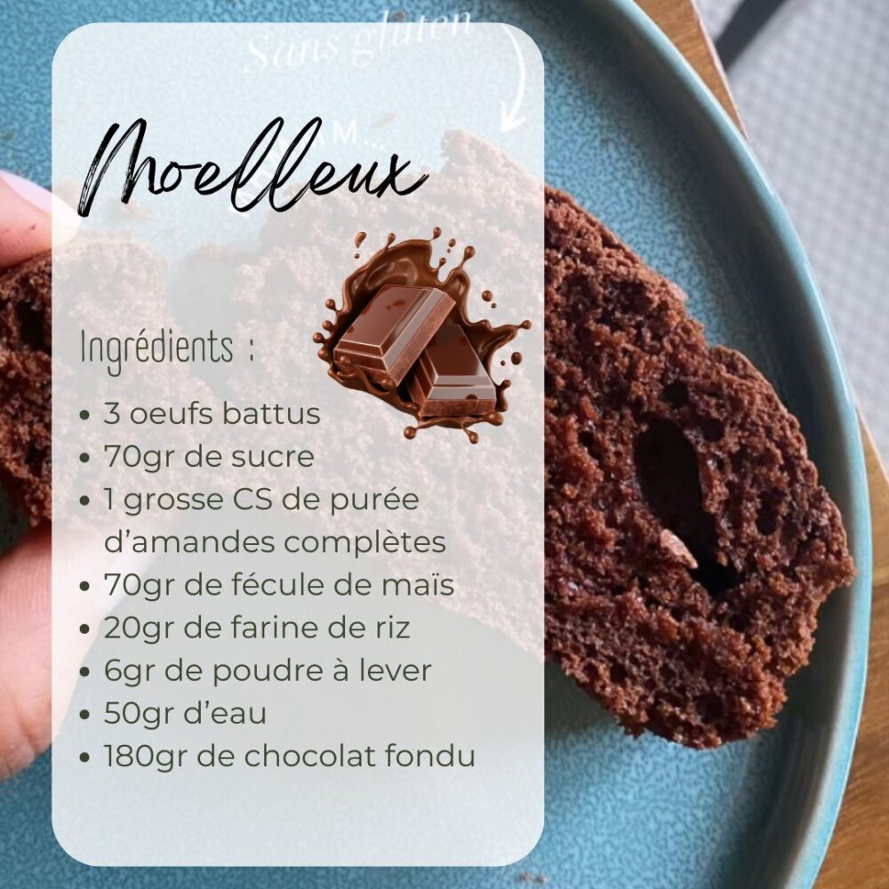 ingredient moelleux chocolat sans gluten